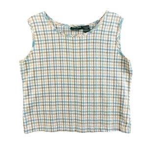 Lemon Grass Studio Womens Sleeveless Size XL Checkered